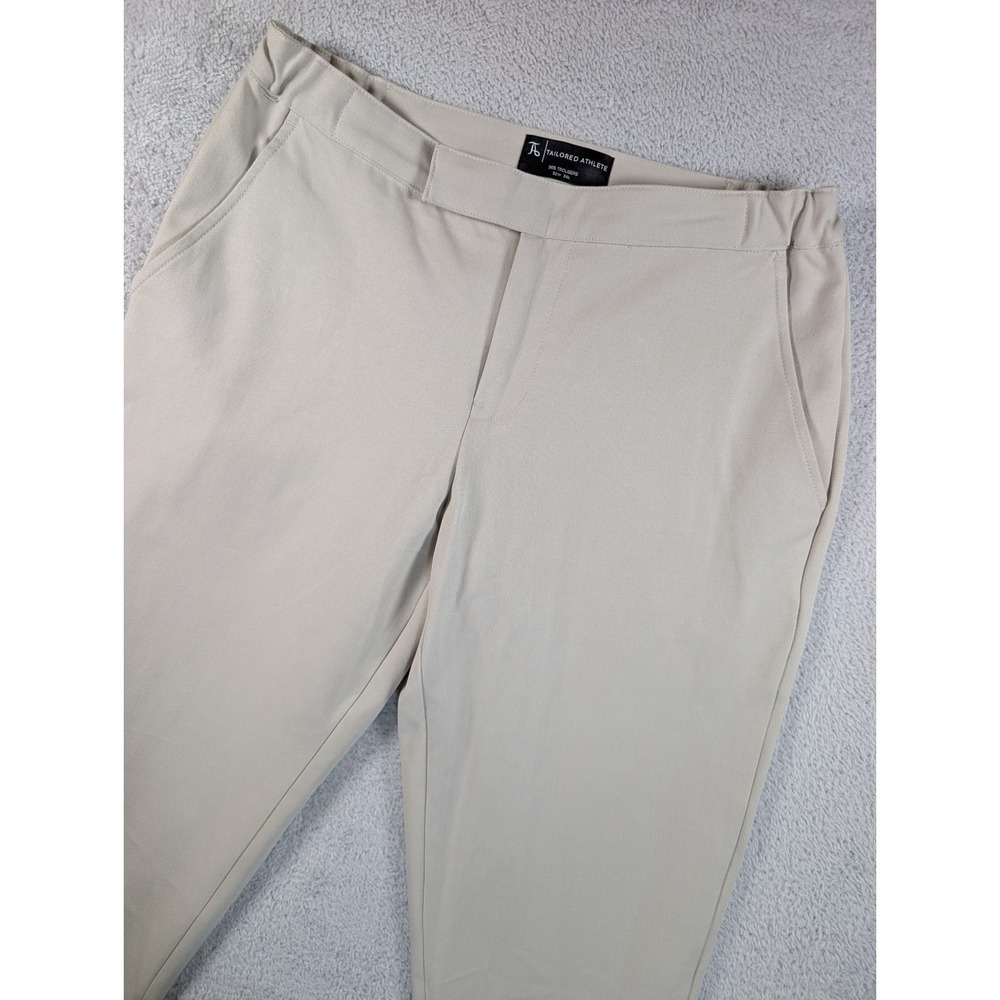 Tailored Athlete 365 Trousers Mens 32x30 (24.5) Sand Beige Stretch Tapered Pants